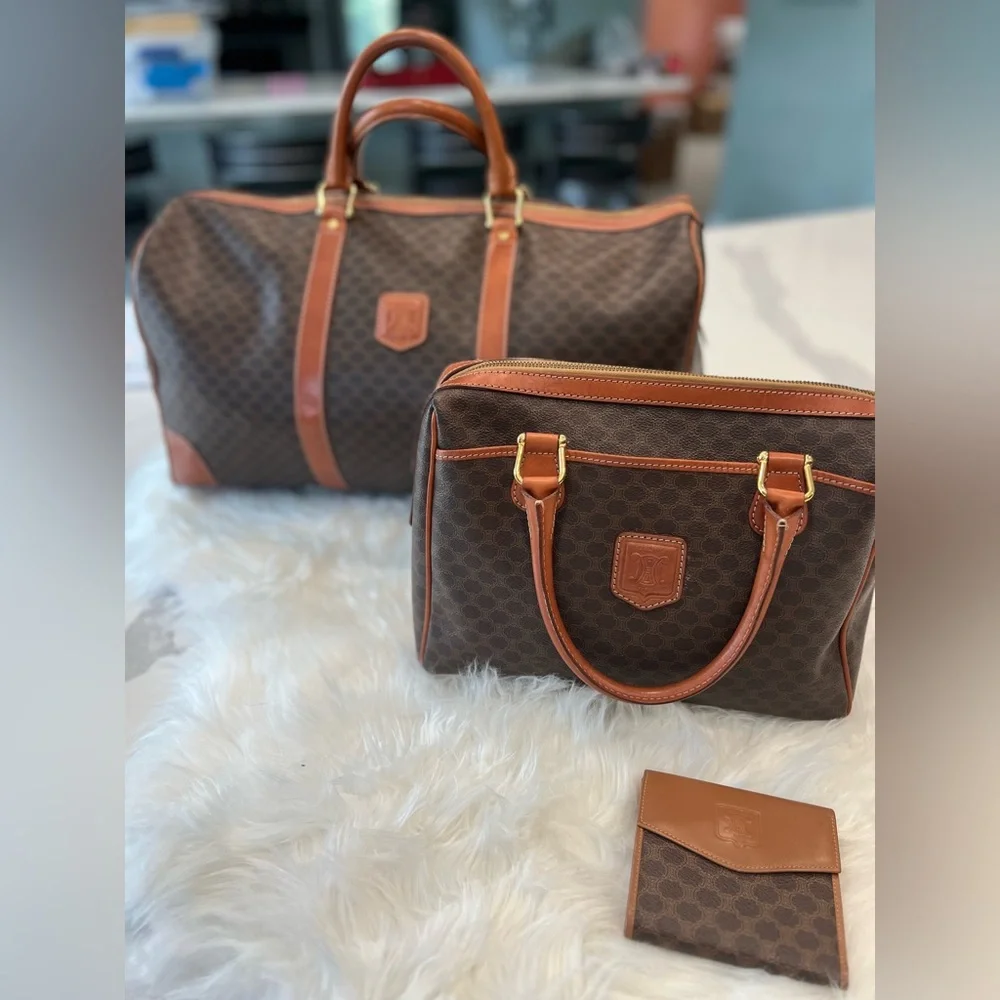 🔥Vintage Céline Macadam Travel Duffle – Pristine, Authenticated, Collector’s Gem - Picture 14 of 14